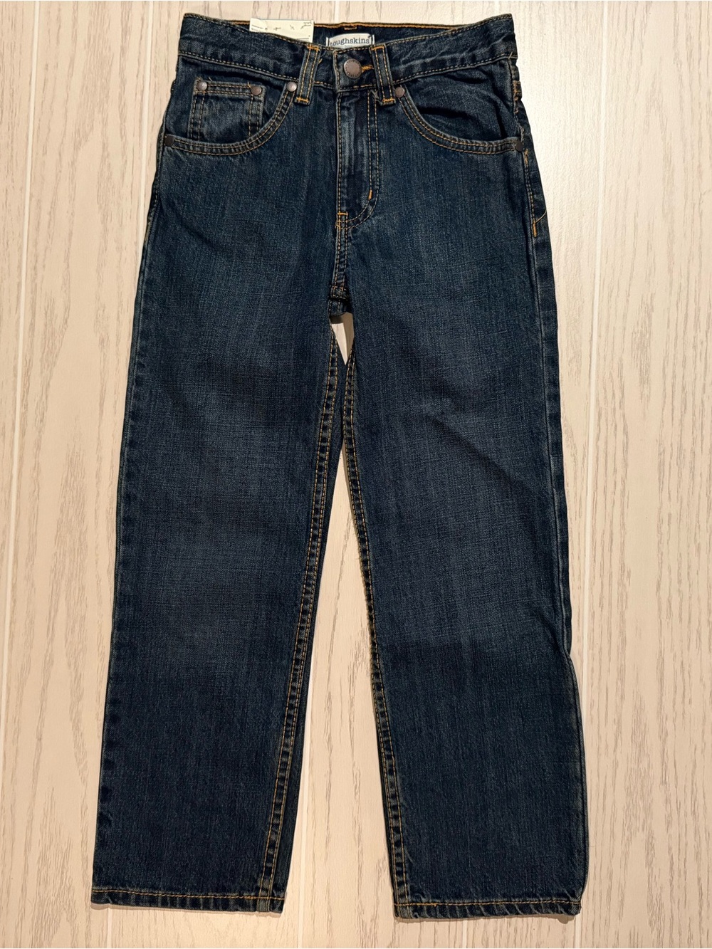Toughskins Boys Size 7 Dark Wash Denim Jeans Adjustable Waist NWT